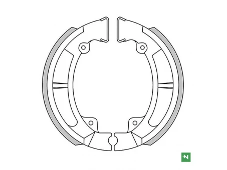NEWFREN SZCZĘKI HAMULCOWE TYŁ KAWASAKI KLR 250 84-05, KL 250 80-84, PRZÓD KDX 200 83-85 (120X35MM) | GF1236