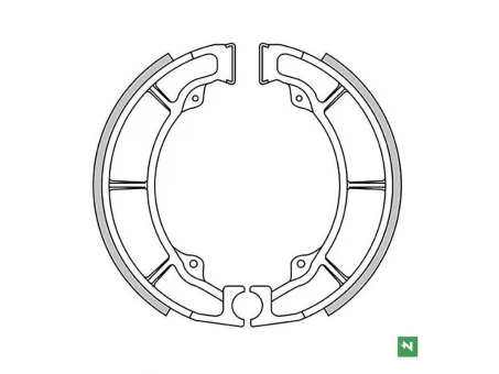 NEWFREN SZCZĘKI HAMULCOWE TYŁ KAWASAKI EL 250 90-03, ER-5 97-07, KLF 220 88-02, Z 440 79-83, Z 440 LTD 82-84, ZR 550 83-84 (160X30MM) | GF1238