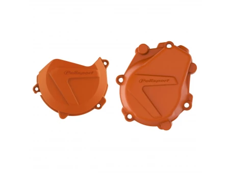Kit protectii capac ambreiaj/alternator POLISPORT - KTM EXC-F/XC-F 450 '16-22; Husqvarna FC 450 '16-'1 Portocaliu