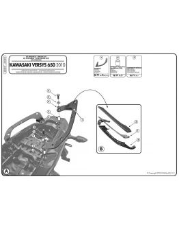 Kit montare suport lateral TK267 KAPPA - KLR450 si KLXR450