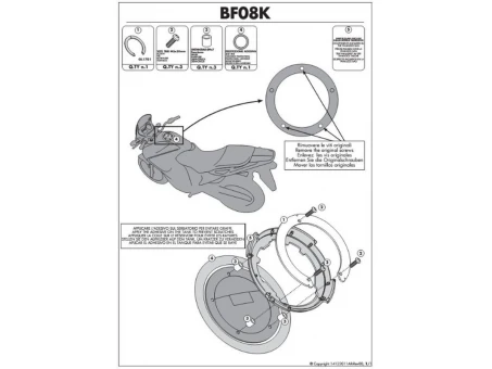 Suport geanta rezervor TANKLOCK KAPPA - DUCATI | BF08K