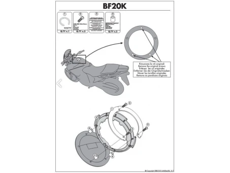 Suport geanta rezervor TANKLOCK KAPPA - HONDA CROSSTOURER 1200 12-13 | BF20K