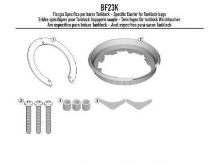 Suport geanta rezervor TANKLOCK KAPPA - YAMAHA MT 09 850 TRACER (15-16) | BF23K