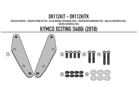 Suport parbriz KAPPA - KD6104ST KYMCO XCITING S400I (18) | D6112KITK