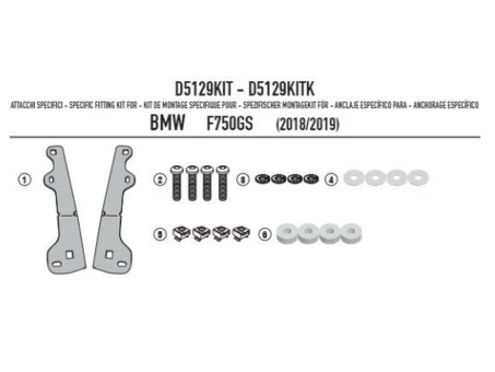 Suport parbriz KAPPA - KD5127S, KD5127ST si KAF5127 BMW F 750GS (18) | D5129KITK