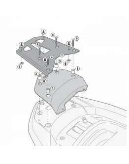 Suport pentru topcase KAPPA - HONDA FORZA 300 ABS (13-15) (cu placa MONOKEY)