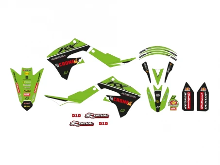 Kit grafic BLACKBIRD KAWASAKI KX 250F '21-'23, KX 450F '19-'24 REPLICA KAWASAKI RACING F&H 22 culoare Verde Negru