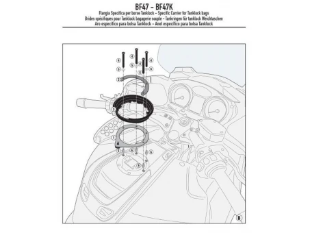 Suport geanta rezervor TANKLOCK KAPPA - BMW R 1200RT (05-13) | BF47K
