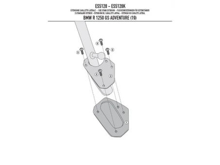 Extensie talpa cric lateral KAPPA - BMW R 1250 GS Adventure (19) | ES5128K