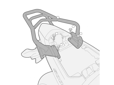 Suport pentru topcase KAPPA - HONDA CB 500F (13-15), CBR 500R (13-15) (placa nu este inclusa) | KR1119