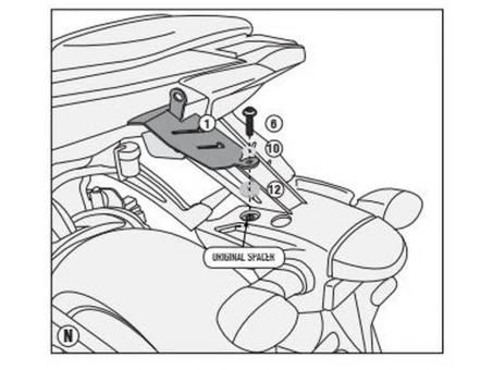 Kit montare suport lateral TK267 KAPPA - TE2140K  KZ2140 | 2140KITK