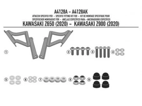 Suport parbriz KAPPA - 1176AK KAWASAKI Z 900 (20) | A4128AK