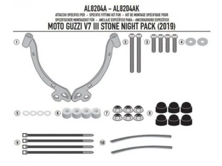 Suport parbriz KAPPA - 100ALBK, 140AK, 140SK MOTO GUZZI V7 III Stone Night Pack (19) | AL8204AK