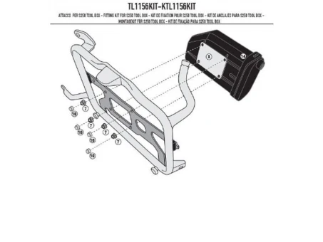Suport trusa scule KAPPA - KS250 pentru cadru KL1156, KL1158 | KTL1156KIT
