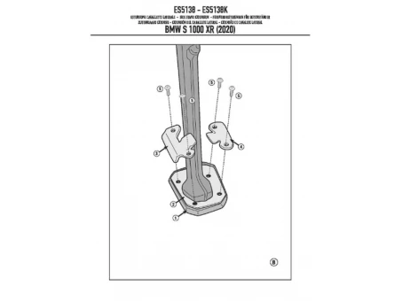 Extensie talpa cric lateral KAPPA - BMW S 1000XR (20) | ES5138K
