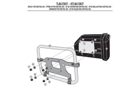 Suport trusa scule KAPPA - KS250 pentru cadru KLO6415MK, KLO6415CAM, KLO1201MK si KLO1201CAM | KTL6415KIT