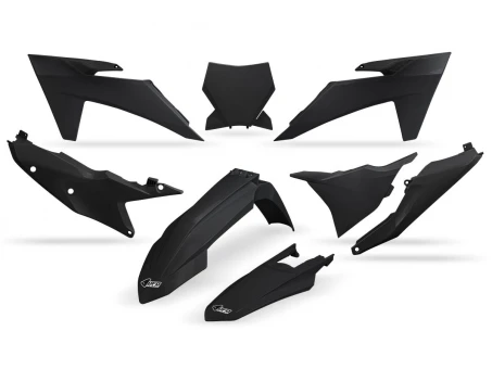 Kit complet plastice UFO KTM SX 125 / 250 / 300 TBI 23-24, SX-F 250 / 350 / 450 23-24 culoare Negru | KTKIT529001