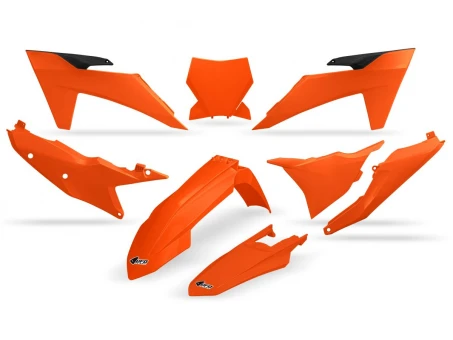 Kit complet plastice UFO KTM SX 125 / 250 / 300 TBI 23-24, SX-F 250 / 350 / 450 23-24 culoare Portocaliu | KTKIT529127