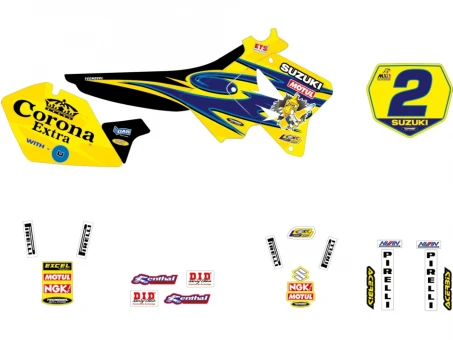 Kit grafic BLACKBIRD SUZUKI RM 125/250 '01-'24 REPLICA TEAM SUZUKI 2001
