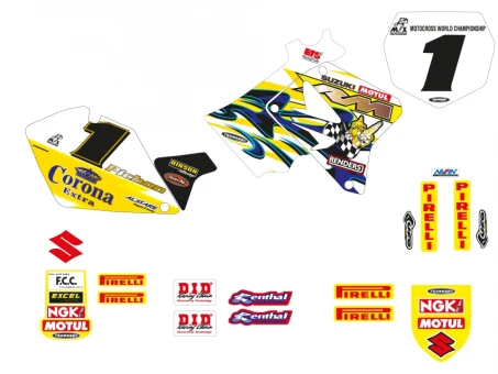 Kit grafic BLACKBIRD SUZUKI RM 125/250 '01-'24 REPLICA TEAM SUZUKI 2003
