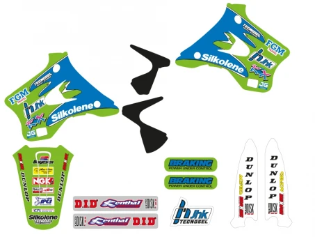 Kit grafic BLACKBIRD KAWASAKI KX 125/250 '94-'98 REPLICA TEAM KAWASAKI 1994