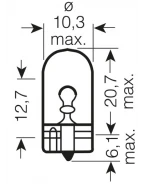 Bec OSRAM - 12V 5W WY5W W2,1x9,5d (Portocaliu) 1 buc. | O-2827