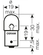 Bec OSRAM - 12V 5W BA15S R5W 1 buc. | O-5007