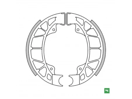 NEWFREN WYPRZEDAŻ SZCZĘKI HAMULCOWE APRILIA SPORT CITY 50 08-10 , GILERA 50/125 97-08 , PIAGGIO, VESPA, ZIP, SFERA, SKIPPER , HEXAGON, ROCZNIKI 96-10 (110X25MM) | GF.0261