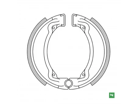 NEWFREN WYPRZEDAŻ SZCZĘKI HAMULCOWE YAMAHA DT 50 78-86 ,RD 50/80 , YZ 80 , TY 125/250 77-92 ( 110X25MM) | GF.1188