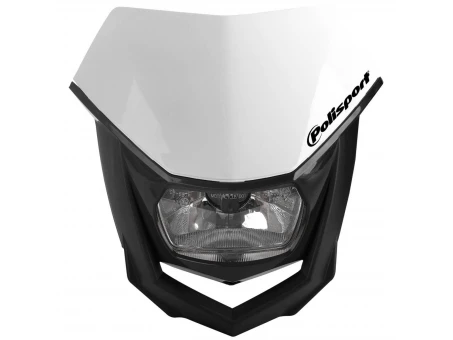Far moto POLISPORT MODEL HALO (halogen) - Alb/Negru | 8657400001