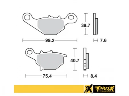 PROX KLOCKI HAMULCOWE KH230 SINTER KAWASAKI KMX 125 99-03, SUZUKI RM 80/85 96-04 PRZÓD | 37.105202