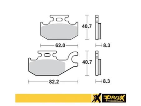 PROX KLOCKI HAMULCOWE KH413 SUZUKI LT-A/F 400F 08-15, LT-A 450X 07-10, LT-A 700X 05-07, LT-A 750X 08-15 LEWY PRZÓD | 37.236102