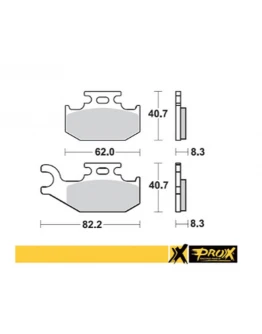 Placute de frana ProX KH414 SUZUKI LT-A/F 400F '08-'15, LT-A 450X '07-'10, LT-A 700X '05-'07, LT-A 750X '08-'15 dreapta fata
