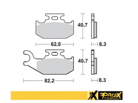 PROX KLOCKI HAMULCOWE KH414 SUZUKI LT-A/F 400F 08-15, LT-A 450X 07-10, LT-A 700X 05-07, LT-A 750X 08-15 PRAWY PRZÓD | 37.246102