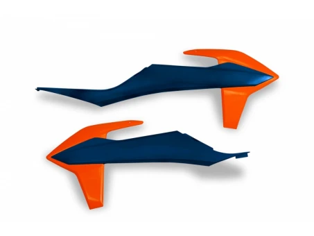 Protectie radiator UFO KTM SX/SXF(SX-F) 125/150/250/350/450 19-22, EXC 125 20-21, EXC/EXCF(EXC-F) 150/250/300/350/450/500 TPI 20-2023 culoare OEM (Albastru/Portocaliu) | KT04092999C