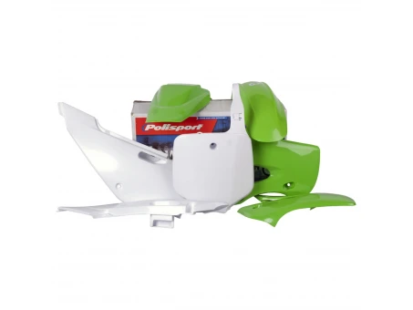 Kit plastice POLISPORT - KAWASAKI KLX 110 '02-'09 - Verde Alb