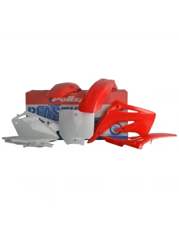 Kit plastice POLISPORT - HONDA CR 7 - Rosu Alb