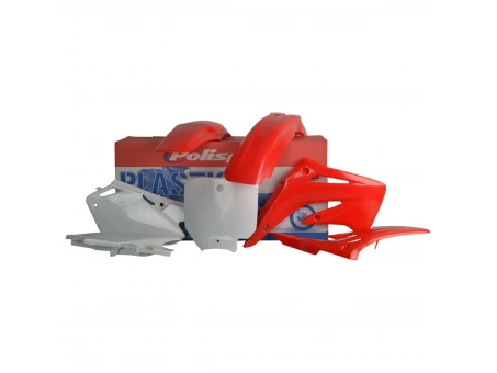 Kit plastice POLISPORT - HONDA CR 7 - Rosu Alb