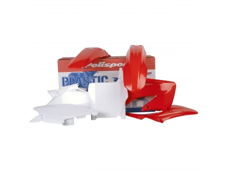 Kit plastice POLISPORT - HONDA CR 125 '04-'07; CR 250 '04-'07 - Rosu Alb