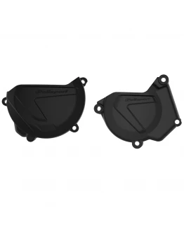 Kit protectii capac ambreiaj/alternator POLISPORT - YAMAHA YZ 250 '05-'23 - Negru