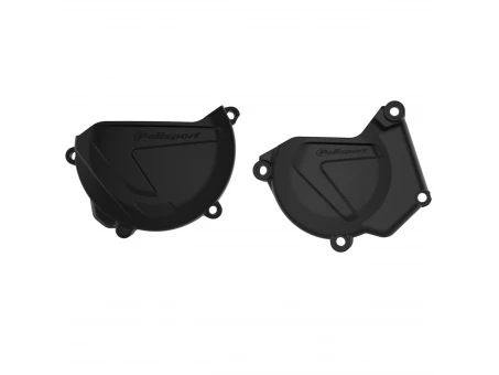 Kit protectii capac ambreiaj/alternator POLISPORT - YAMAHA YZ 250 '05-'23 - Negru