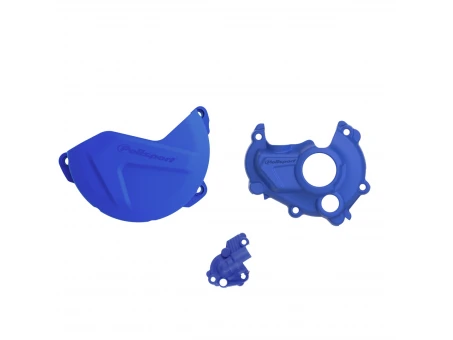 Kit protectii capac ambreiaj/alternator POLISPORT - cu capac pompa apa YAMAHA YZ 250F '15-'1003) - Albastru