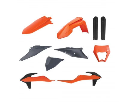 Kit plastice POLISPORT - (FULL KIT) KTM EXC/EXC-F TPI '20-'23 - Portocaliu Gri | 91040