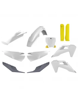 Kit plastice POLISPORT - (FULL KIT) Husqvarna TC/FC TPI '19-22  - Alb Gri Galben