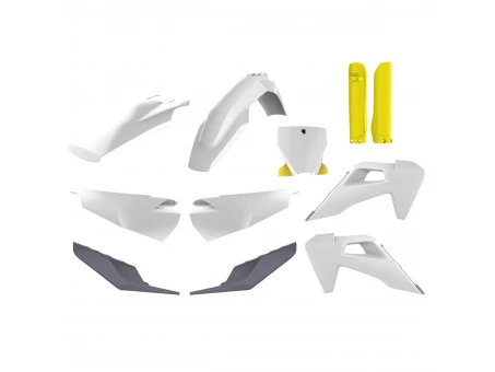 Kit plastice POLISPORT - (FULL KIT) Husqvarna TC/FC TPI '19-22  - Alb Gri Galben