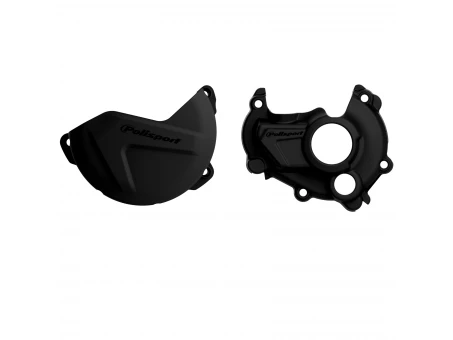 Kit protectii capac ambreiaj/alternator POLISPORT - cu capac pompa apa YAMAHA YZ 250F '15-'1001) - Negru