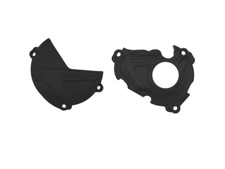 Kit protectii capac ambreiaj/alternator POLISPORT - cu capac pompa apa YAMAHA YZ 250F '19-'23 - Negru