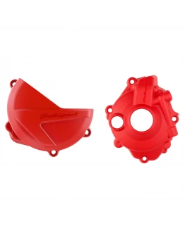Kit protectii capac ambreiaj/alternator POLISPORT - cu capac pompa apa HONDA CRF 250R '1R Rosu