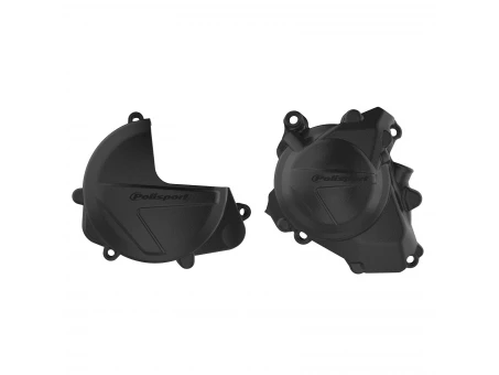 Kit protectii capac ambreiaj/alternator POLISPORT - cu capac pompa apa HONDA CRF 450R '17-'23 - Negru