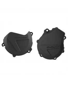 Kit protectii capac ambreiaj/alternator POLISPORT - cu capac pompa apa KTM EXC-F/XC-F 450/500 '17-22; Husqvarna FE 450/501 '17-22 - Negru